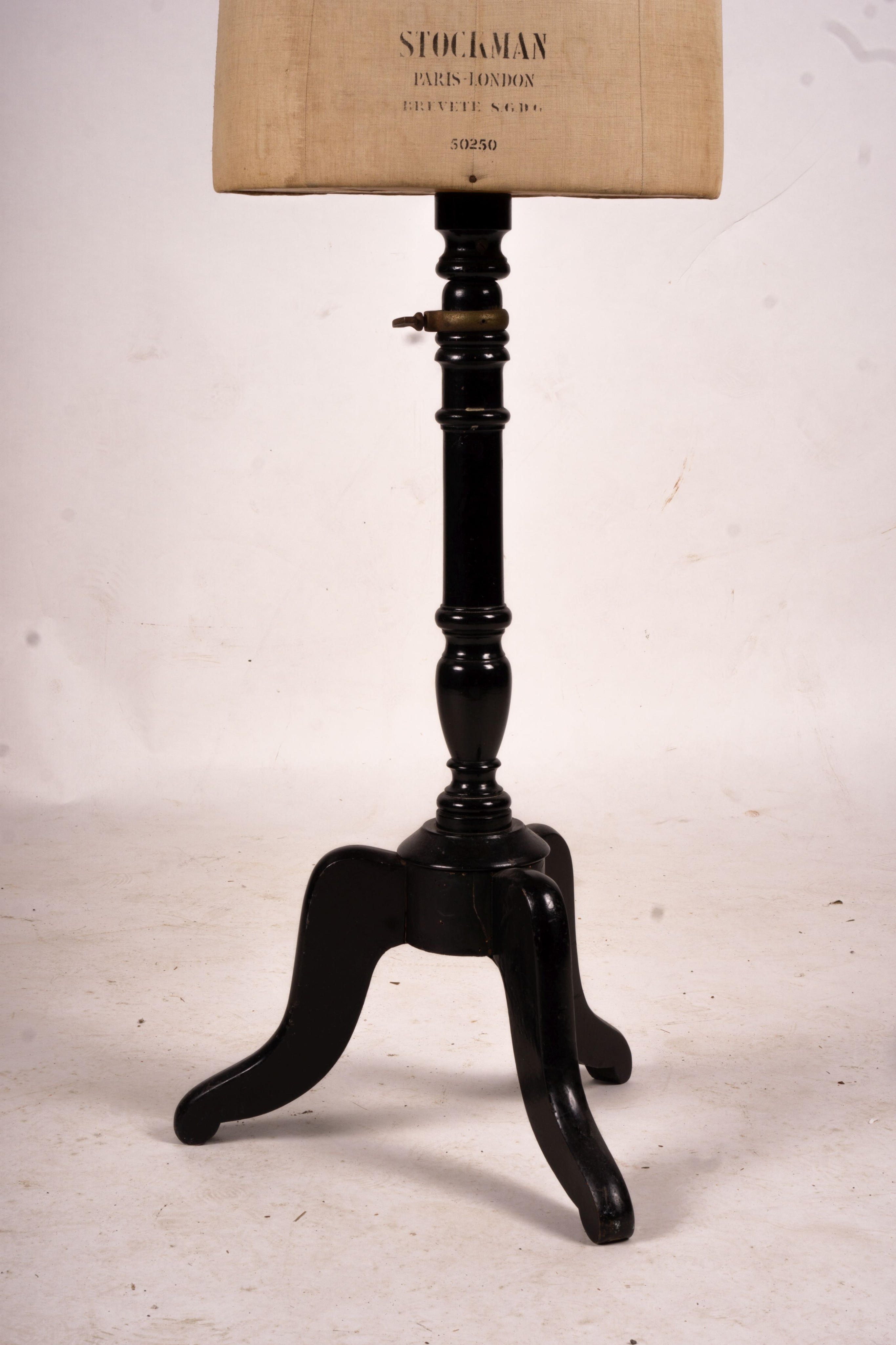 A Stockman tailors dummy on tripod stand, height 164cm